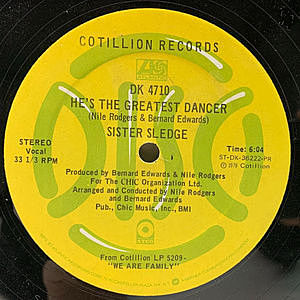 レコード画像：SISTER SLEDGE / He's The Greatest Dancer / We Are Family