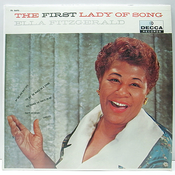 レコードメイン画像：美再生!良品! プロモ FLAT 深溝 MONO オリジナル ELLA FITZGERALD The First Lady Of Song ('58 Decca) 名唱／シングル集!!