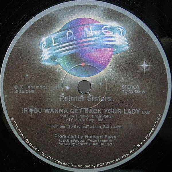 レコードメイン画像：美盤!! USオリジナル POINTER SISTERS If You Wanna Get Back Your Lady / I'm So Excited ('82 Planet) ポインター・シスターズ 12" 45RPM