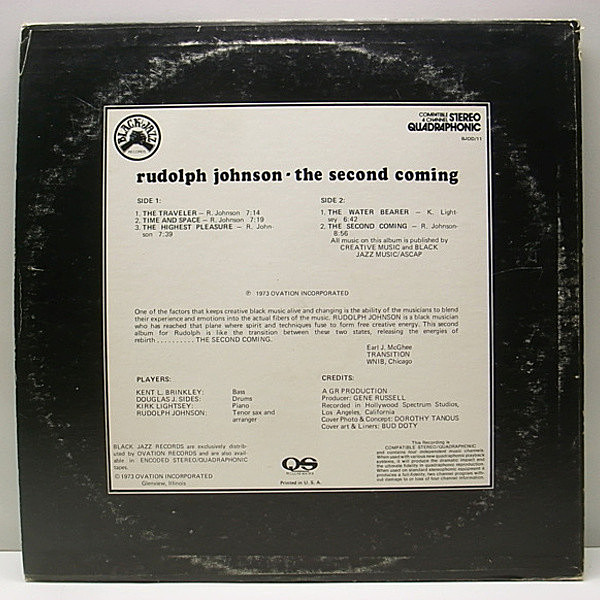 RUDOLPH JOHNSON / The Second Coming (LP) / Black Jazz