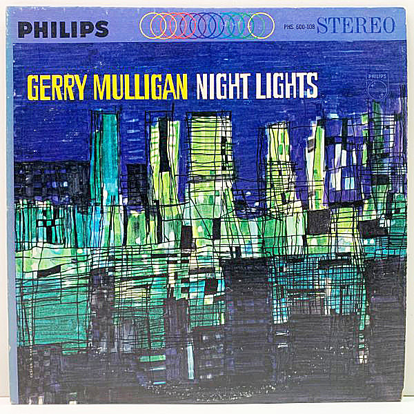 レコードメイン画像：美盤!! 米初期 虹ラベル GERRY MULLIGAN Night Lights ('63 Philips) マリガン屈指の名盤 Art Farmer, Jim Hall, Dave Bailey ほか