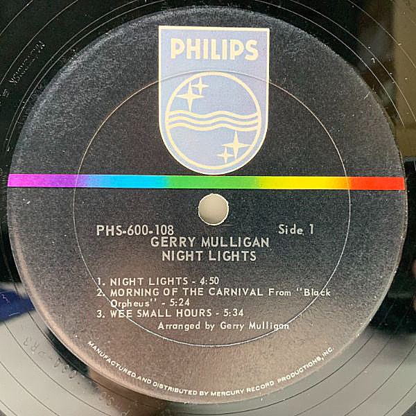 Gerry Mulligan Night Lights レコード GERRY MULLIGAN / Night Lights (LP) / Philips | WAXPEND RECORDS