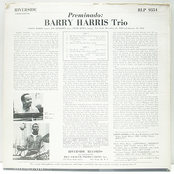 輸入CD Harris, Barry (Trio) Preminado + at the Jazz Workshop 4569929  /00110 My0zMzQzLmpwZWc.jpeg