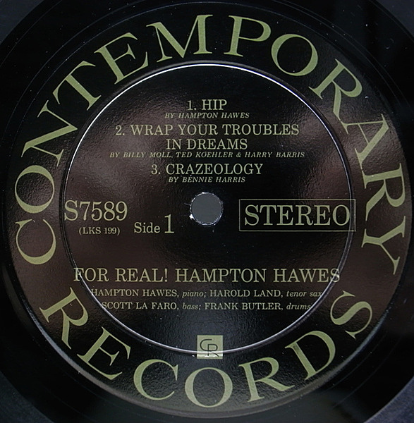 Hampton Hawes – For Real! – Vinyl (LP, Album, Mono), 1961