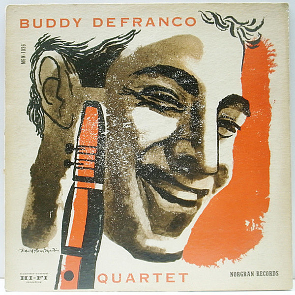 レコードメイン画像：レア 1st DSM仕様 Norgran 黄ラベ 完全オリジナル BUDDY DeFRANCO QUARTET Same (初回 MG N-1026) Kenny Drew, Milt Hinton, Art Blakey