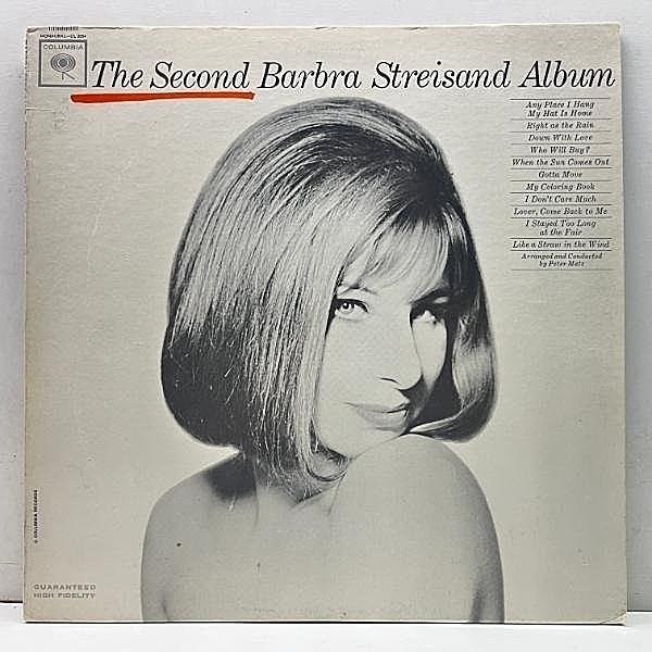 レコードメイン画像：良好!! MONO 2eye US初期プレス BARBRA STREISAND Second Album ('63 Columbia) バーブラ・ストライサンド 2nd アルバム 米モノラル