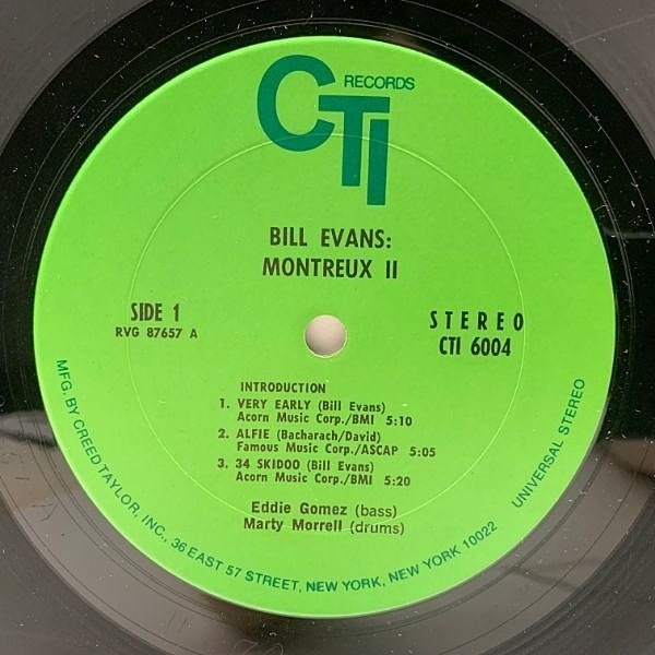 BILL EVANS / Montreux II (LP) / CTI | WAXPEND RECORDS