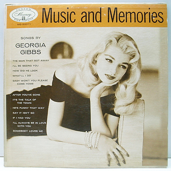 レコードメイン画像：レア《絶世の美女ジャケット》YMGスタンパー 1st黒銀ラベ 深溝 USオリジナル GEORGIA GIBBS Music And Memories ('55 Mercury) 人気盤