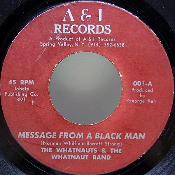 レコードメイン画像：USオリジナル 7 WHATNAUTS Message From A Black Man／Dance To The Music ('70 A&I) サンプリング NAS  45RPM.