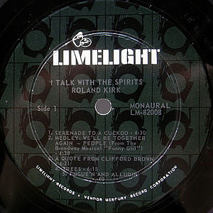 ROLAND KIRK / I Talk With The Spirits (LP) / Limelight