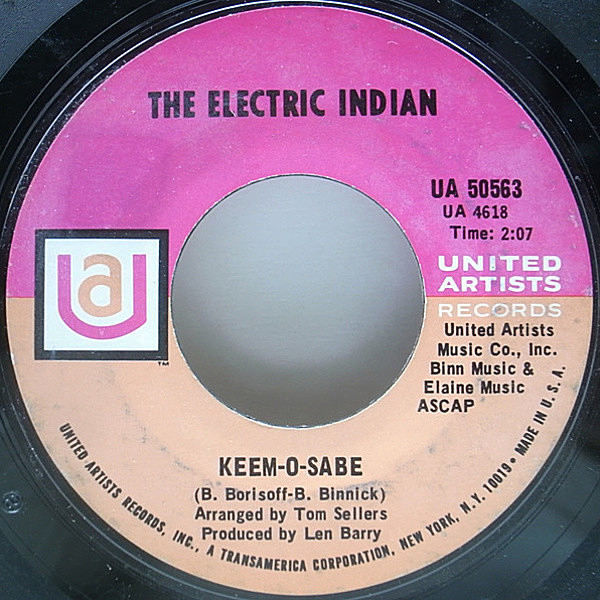レコードメイン画像：良品!! USオリジナル ELECTRIC INDIAN Keem-O-Sabe ('69 United Artists) エレクトリック・インディアン MFSB 7インチ 45RPM.