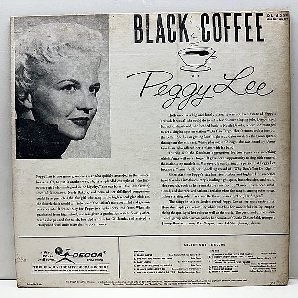 PEGGY LEE / Black Coffee (LP) / Decca | WAXPEND RECORDS