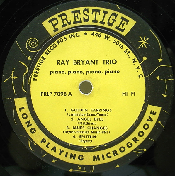 MONO RVG刻印 手書きAB刻印 US初期プレス RAY BRYANT TRIO Piano