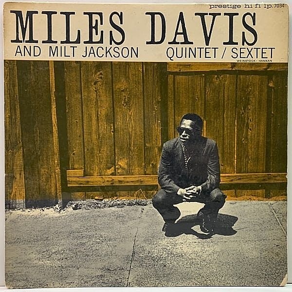 レコードメイン画像：フラット NYC 米オリジナル MILES DAVIS & MILT JACKSON [All Stars] Quintet / Sextet (Prestige 7034) MONO 深溝 手書きRVG