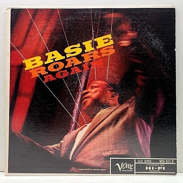 レコードメイン画像：美盤!! MONO トランペッター 深溝 USオリジナル COUNT BASIE Roars Again ('56 Verve) w/ JOE NEWMAN, THAD JONES, FREDDIE GREEN etc