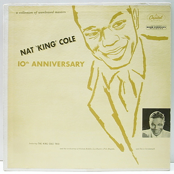 レコードメイン画像：当時の未発表集!! 初回 GRAYラベ 12LP オリジナル NAT KING COLE 10th Anniversary ('55 Capitol) ナット・キング・コール