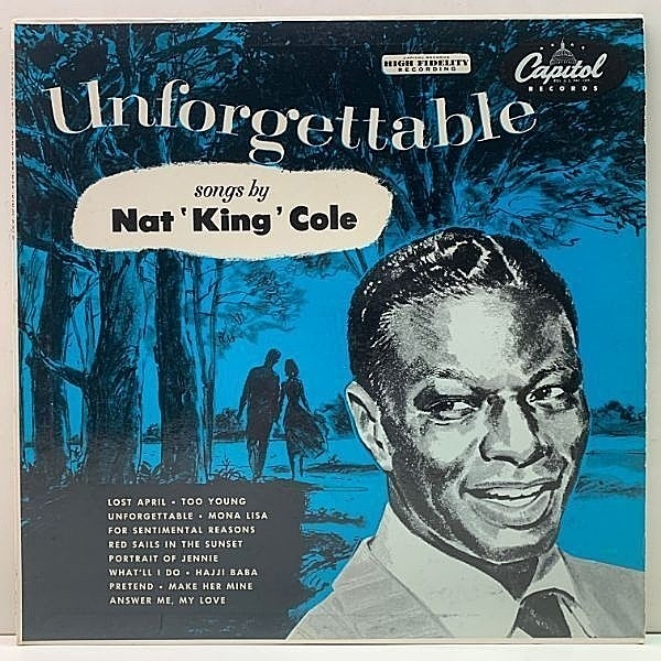 レコードメイン画像：レアな良好品!! MONO 米ターコイズ NAT KING COLE Unforgettable ('53 Capitol T-357) 不朽の名盤 US 初期 モノラル LP