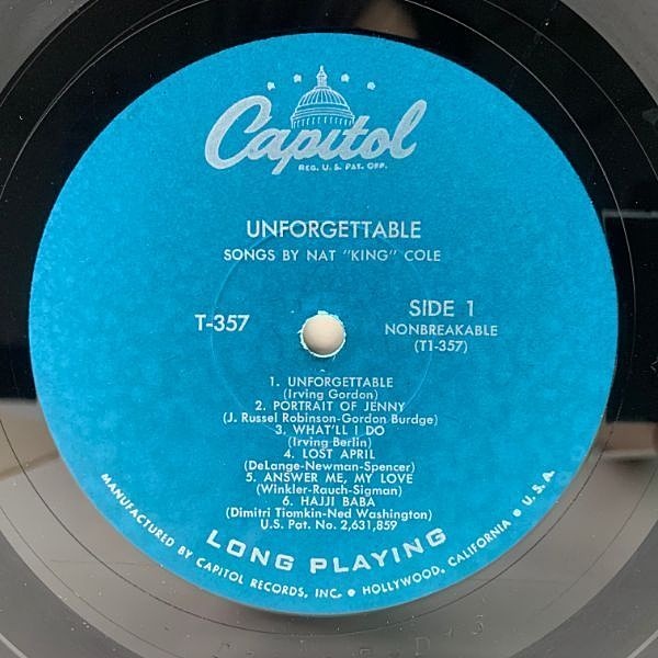 【稀少USオリジナル】Nat KingColeUnforgettableレコード NAT KING COLE / Unforgettable (LP) / Capitol | WAXPEND RECORDS