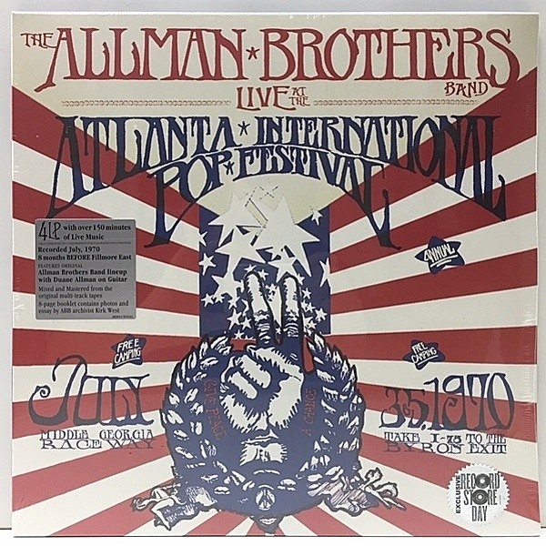 レコードメイン画像：《RSD》LTD. NUMBERED 限定 4LP ALLMAN BROTHERS BAND Live At The Atlanta International Pop Festival July 3 & 5, 1970