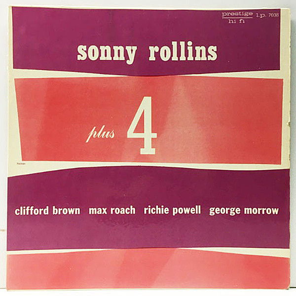 レコードメイン画像：レアな良好品!! N.Y.C. 米 USオリジナル SONNY ROLLINS Plus 4 (Prestige 7038) CLIFFORD BROWN, RICHIE POWELL, GEORGE MORROW, MAX ROACH