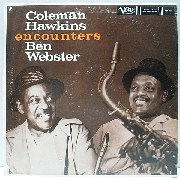 レコードメイン画像：美盤!! MONO 1st Verveリム 深溝 オリジナル COLEMAN HAWKINS Encounters BEN WEBSTER (MG V-8327) Oscar Peterson, Ray Brown ほか