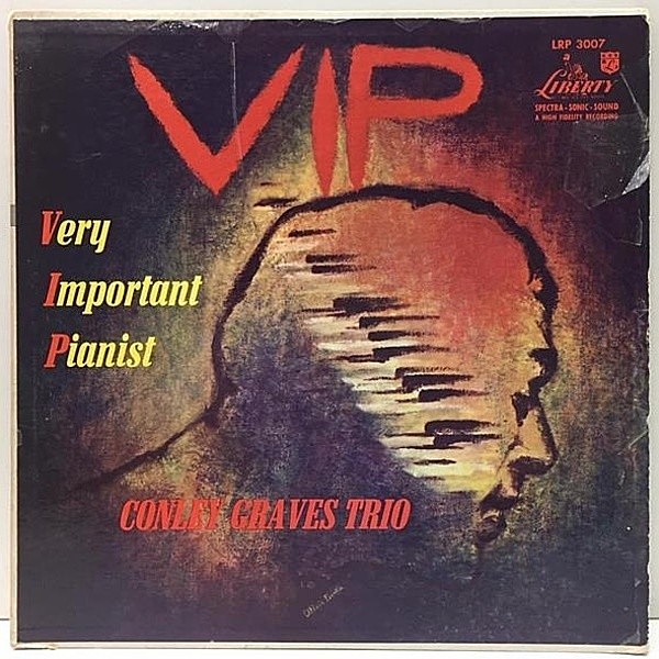 レコードメイン画像：ほぼ美盤!! MONO 初回リング・ターコイズ USオリジナル CONLEY GRAVES V.I.P. ～ Very Important Pianist ('56 Liberty 3007) ピアノトリオ