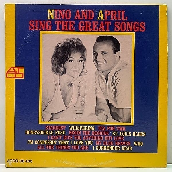 レコードメイン画像：良好!! MONO 初回 3色ラベ USオリジナル NINO TEMPO & APRIL STEVENS Sing The Great Songs ('64 ATCO) 姉弟デュオ Tea For Two ほか