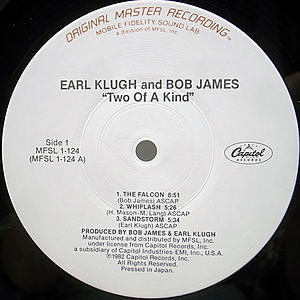 【国内盤LP】アール・クルー&amp;ボブ・ジェームス『トゥ・オブ・ア・カインド』 EARL KLUGH / BOB JAMES / Two Of A Kind (LP) / Capitol