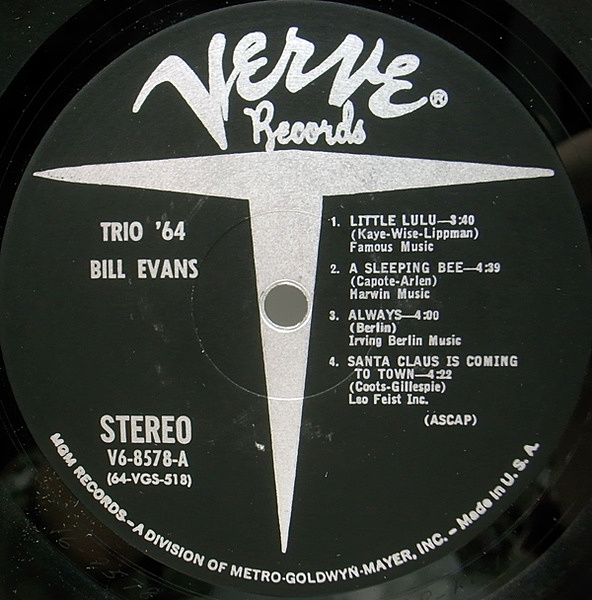 BILL EVANS / Trio 64 (LP) / Verve | WAXPEND RECORDS