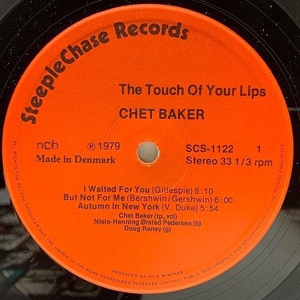 CHET BAKER / The Touch Of Your Lips (LP) / SteepleChase