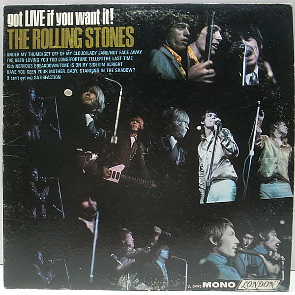 レコードメイン画像：レア 初回マルーン MONO 完全オリジナル ROLLING STONES Got Live If You Want It! ('66 London LL 3493) モノラル LP