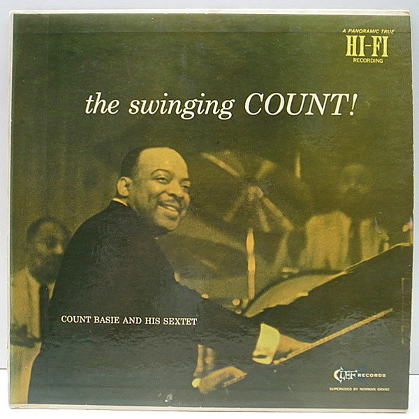 レコードメイン画像：初回Clef 深溝 MONO オリジナル COUNT BASIE AND HIS SEXTET The Swinging Count | JOE NEWMAN, PAUL QUINICHETTE, FREDDIE GREEN ほか