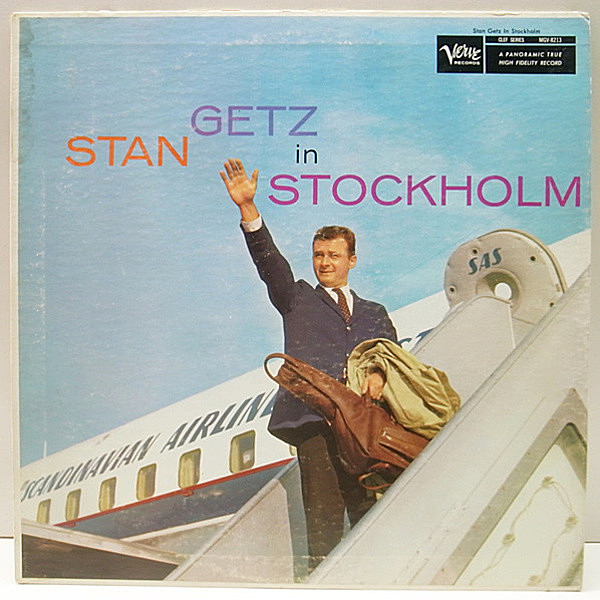 レコードメイン画像：ほぼ美盤!音抜群! MONO 1stトランペッター 深溝 USオリジナル STAN GETZ In Stockholm ('56 Verve / MGV-8213) Bengt Hallberg ほか