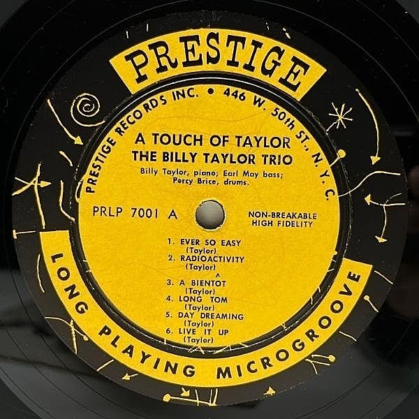 #3358【希少な名盤】ビリー・テイラー A Touch of Taylor BILLY TAYLOR / A Touch Of Taylor (LP) / Prestige | WAXPEND