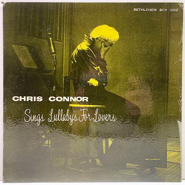 レコードメイン画像：US 完全オリジナル FLAT 初版リーフ CHRIS CONNOR Sings Lullabys For Lovers (Bethlehem) BURT GOLDBLATT コーティング仕様