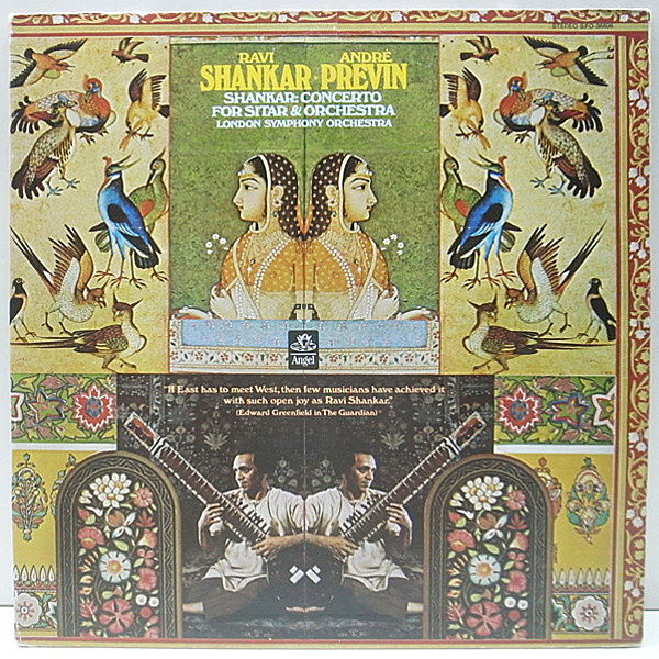 レコードメイン画像：良好!! USオリジナル RAVI SHANKAR, ANDRE PREVIN, London Symphony Orchestra／Concerto For Sitar & Orchestra ('71 Angel) 米 LP
