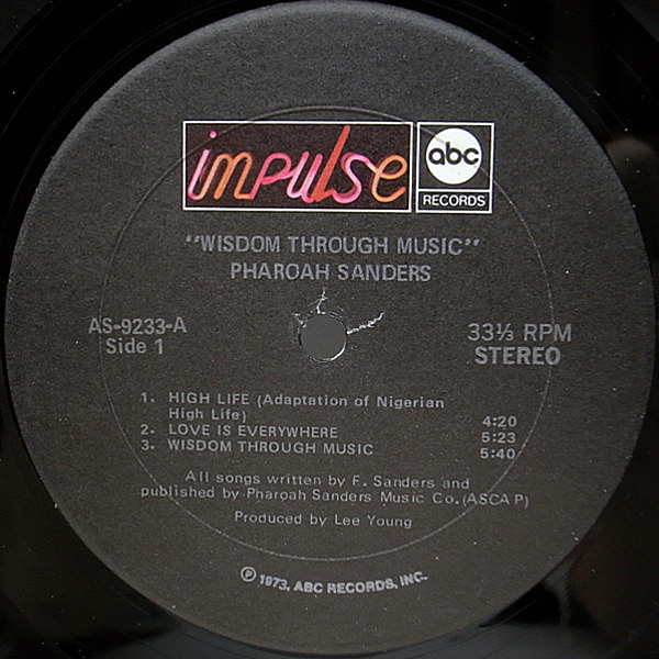 [レコード オリジナル]pharoah sanders wisdom LP PHAROAH SANDERS / Wisdom Through Music (LP) / Impulse | WAXPEND