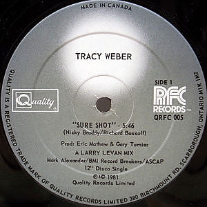 レコード画像：TRACY WEBER / Sure Shot