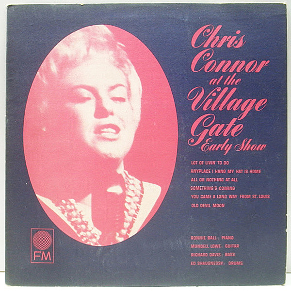 レコードメイン画像：美盤!! フラット MONO 深溝 USオリジナル CHRIS CONNOR At The Village Gate ('63 FM) Ronnie Ball, Mundell Lowe, Richard Davis