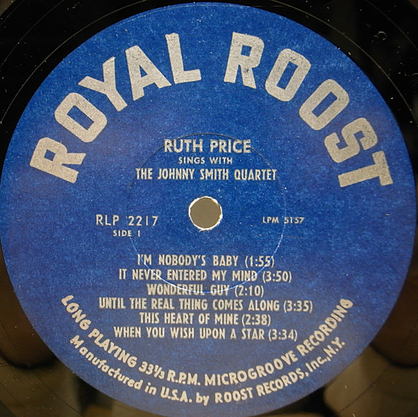ルース・プライス・シングス・ウィズ・ジョニー・スミス Ruth Price Sings With Johnny Smith [Cardboard Sleeve (JAPAN
