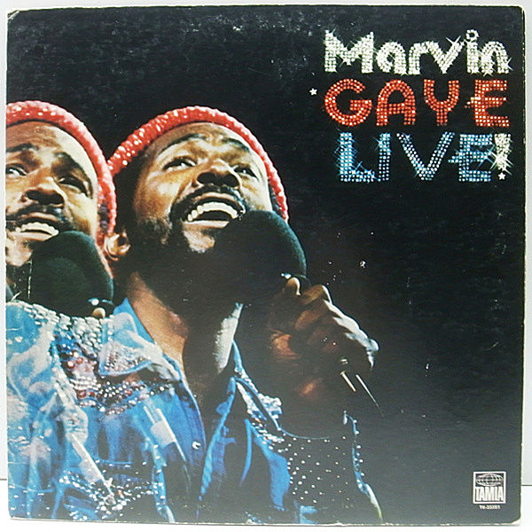 レコードメイン画像：良好!! USオリジナル MARVIN GAYE Live! ('74 Tamla) ゲートフォールドJK 熱狂のライブ録音 "Let's Get It On"、"What's Going On" ほか