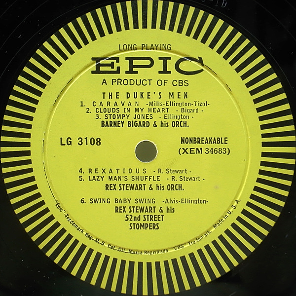VARIOUS / JOHNNY HODGES / The Duke's Men (LP) / Epic