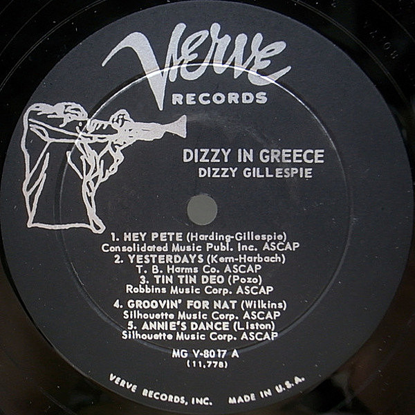 DIZZY GILLESPIE / Dizzy In Greece (LP) / Verve | WAXPEND RECORDS