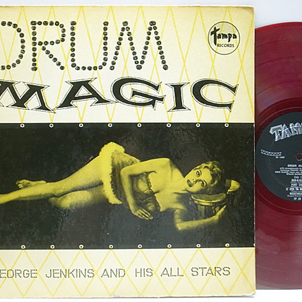 レコードメイン画像：音抜群!! 初回FLAT 赤盤 梯子ラベ 深溝 MONO 完全オリジナル GEORGE JENKINS Drum Magic ('57 Tampa) ワンホーン・カルテット／マイナー盤