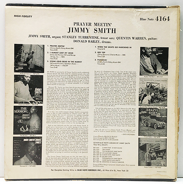 JIMMY SMITH / STANLEY TURRENTINE / Prayer Meetin' (LP