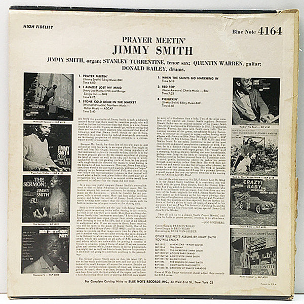 JIMMY SMITH / STANLEY TURRENTINE / Prayer Meetin' (LP