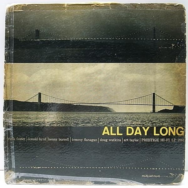 レコードメイン画像：完全オリジナル FLAT NYC 手書RVG 深溝 KENNY BURRELL, FRANK FOSTER All Day Long ('57 Prestige) TOMMY FLANAGAN フラット・コーティング