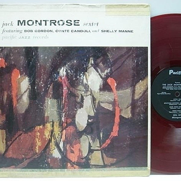 レコードメイン画像：初回FLAT 赤盤 1st黒銀ラベ 深溝 MONO 完全オリジナル JACK MONTROSE SEXTET ('55 Pacific Jazz PJ-1208) Bob Gordon, Conte Candoli ほか