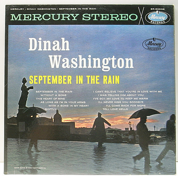 レコードメイン画像：良好品!! 初版 黒銀ラベル USオリジナル DINAH WASHINGTON September In The Rain ('61 Mercury) 9月の雨 ダイナ・ワシントン 名盤 LP