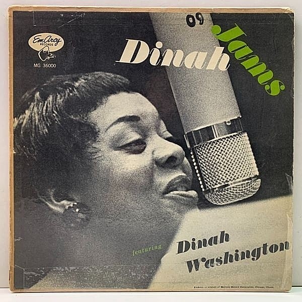 レコードメイン画像：激レア 完全オリジナル [YMG, FLAT, 大ドラ, 青刷り] DINAH WASHINGTON Dinah Jams (EmArcy MG 36000) w/ CLIFFORD BROWN, MAX ROACH